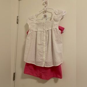 old navy ruffle pink and white flowy shirt blouse bundle